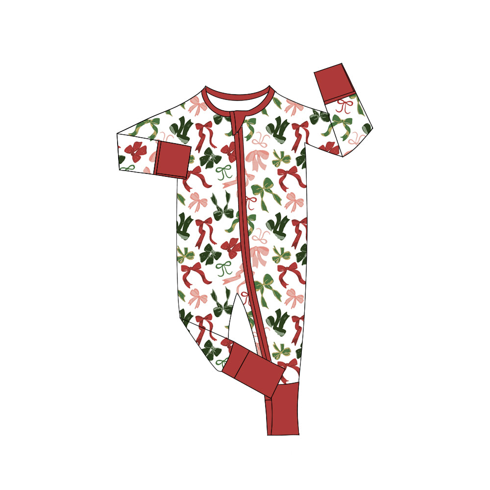 5.12LR2203 Bow Christmas Long Sleeve Toddler Clothes