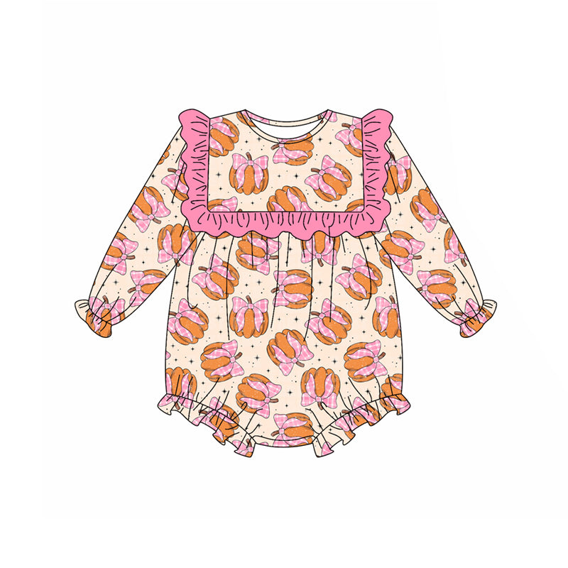 5.16LR2211 Long-sleeved pumpkin collar toddler clothes