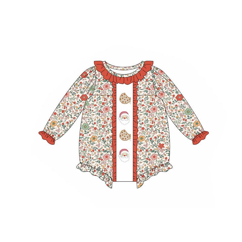 5.17LR232 Santa Claus Cookie Long Sleeve Toddler Clothes