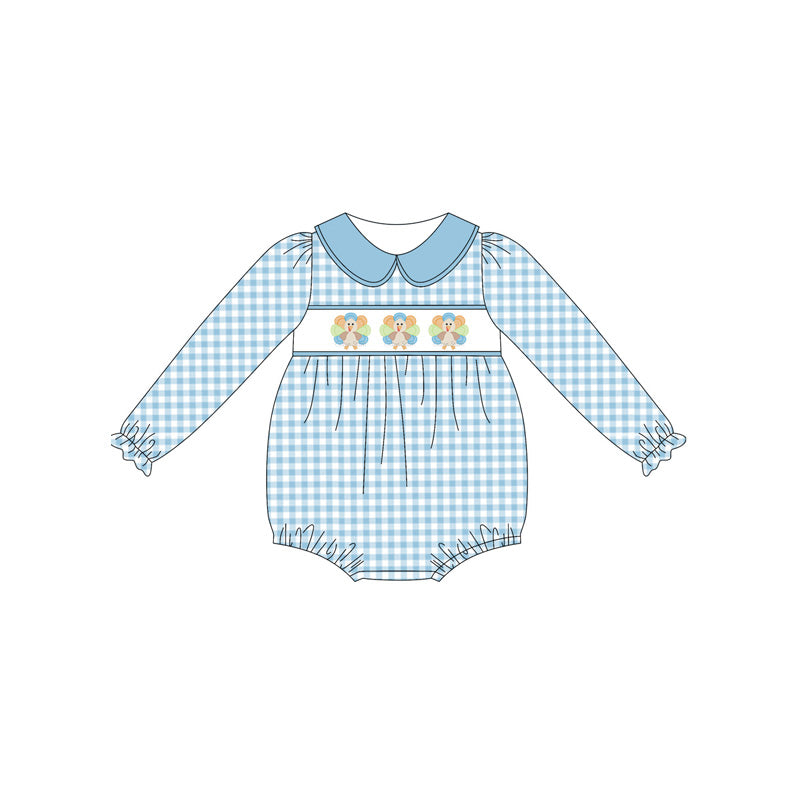 5.21LR2245 Turkey Blue Plaid Toddler Clothes