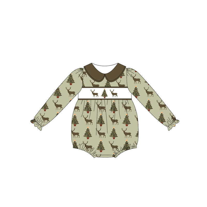 5.22 LR2249 Christmas tree deer long sleeve toddler clothes