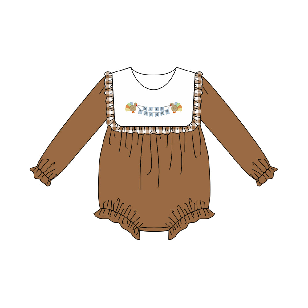 6.6LR2286 Turkey Brown Long Sleeve Toddler Clothes
