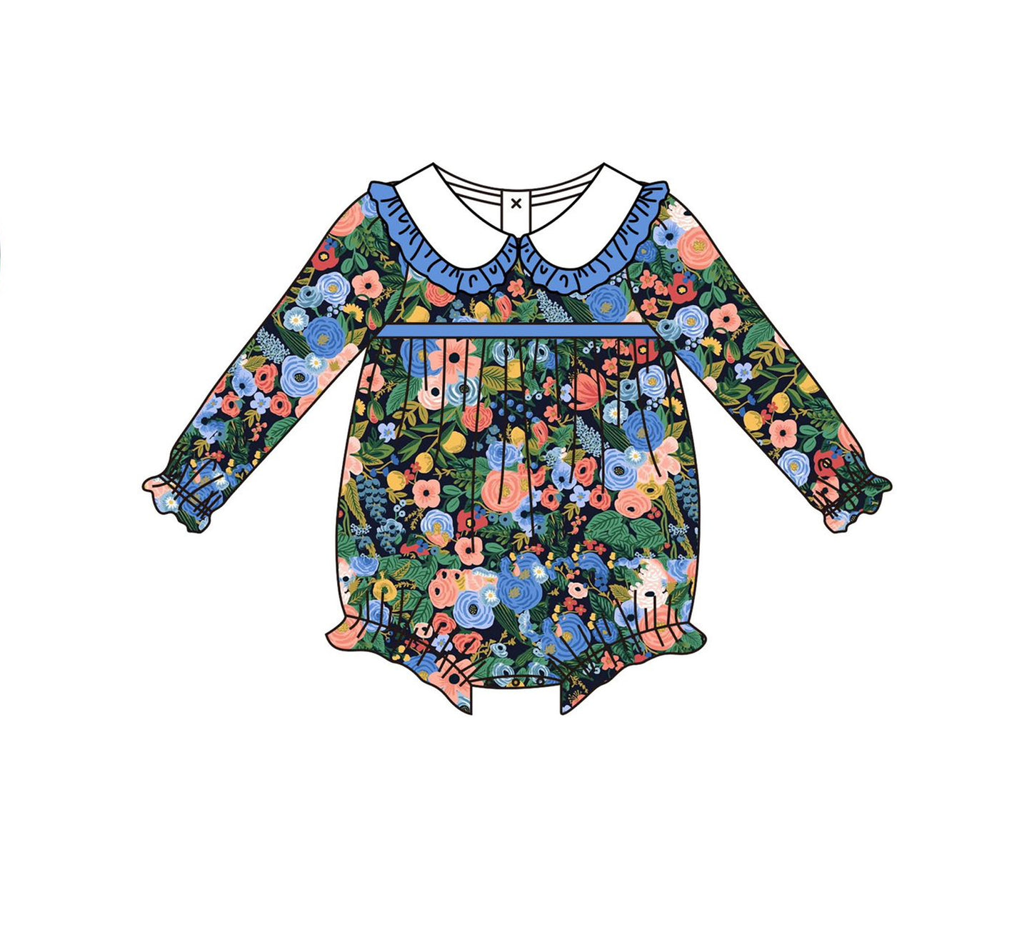 6.13LR2311 Multicolor floral long-sleeved toddler clothes