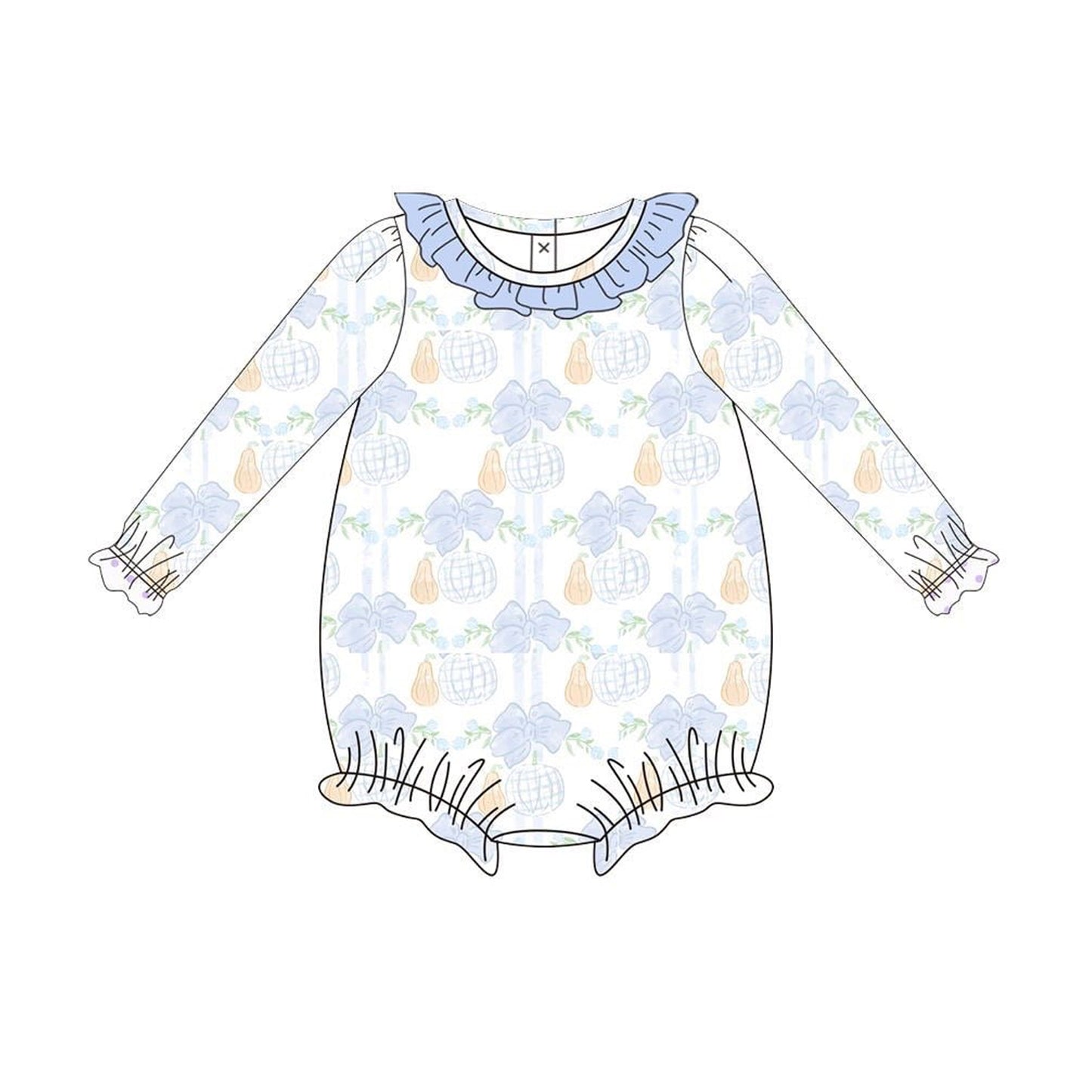 6.13LR2312 Pumpkin Long Sleeve Toddler Clothes