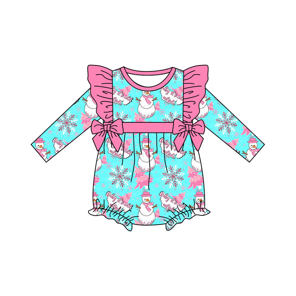 6.18LR2340 Snowman long-sleeved toddler clothes
