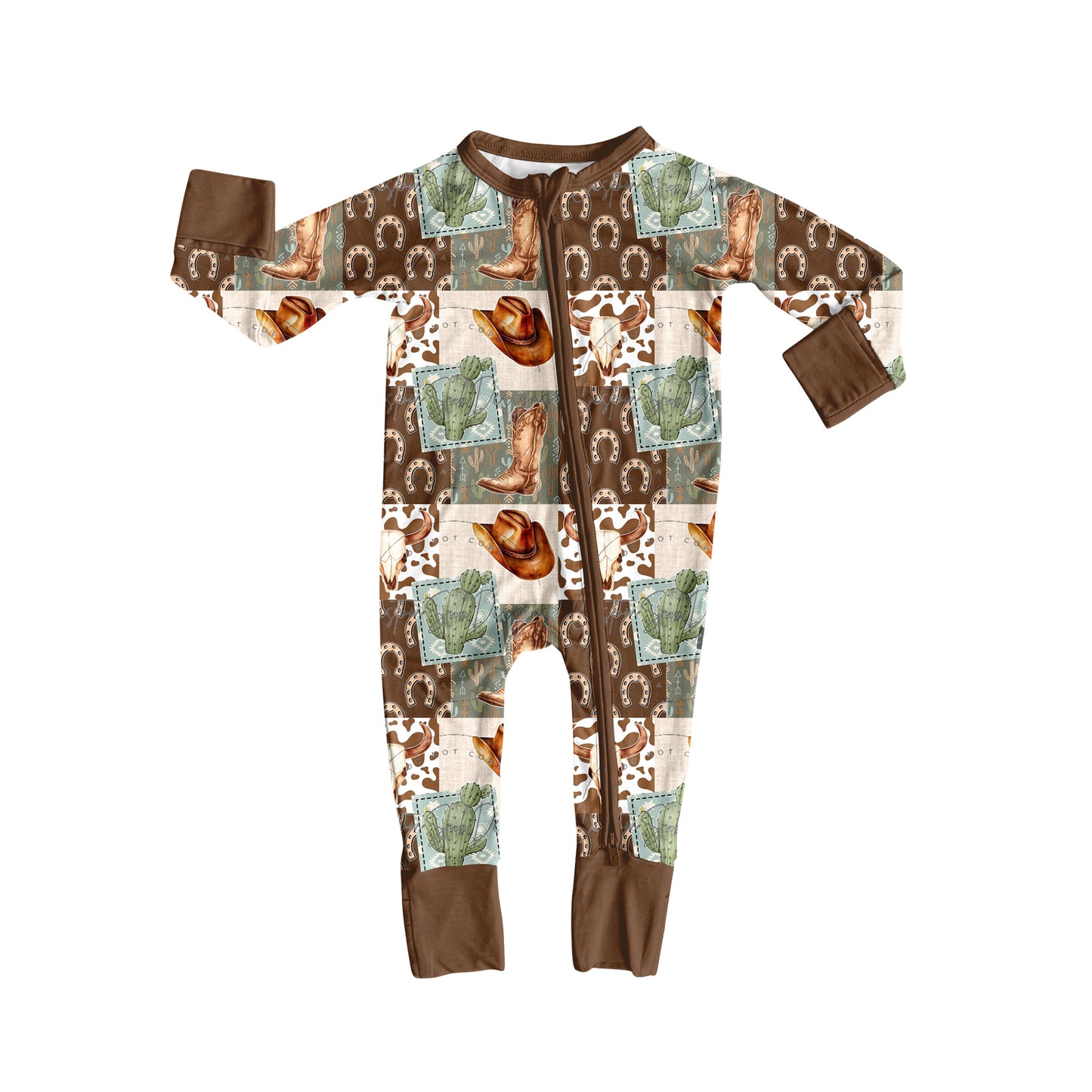 6.26LR2360 Cactus Hat Zipper Toddler Clothes