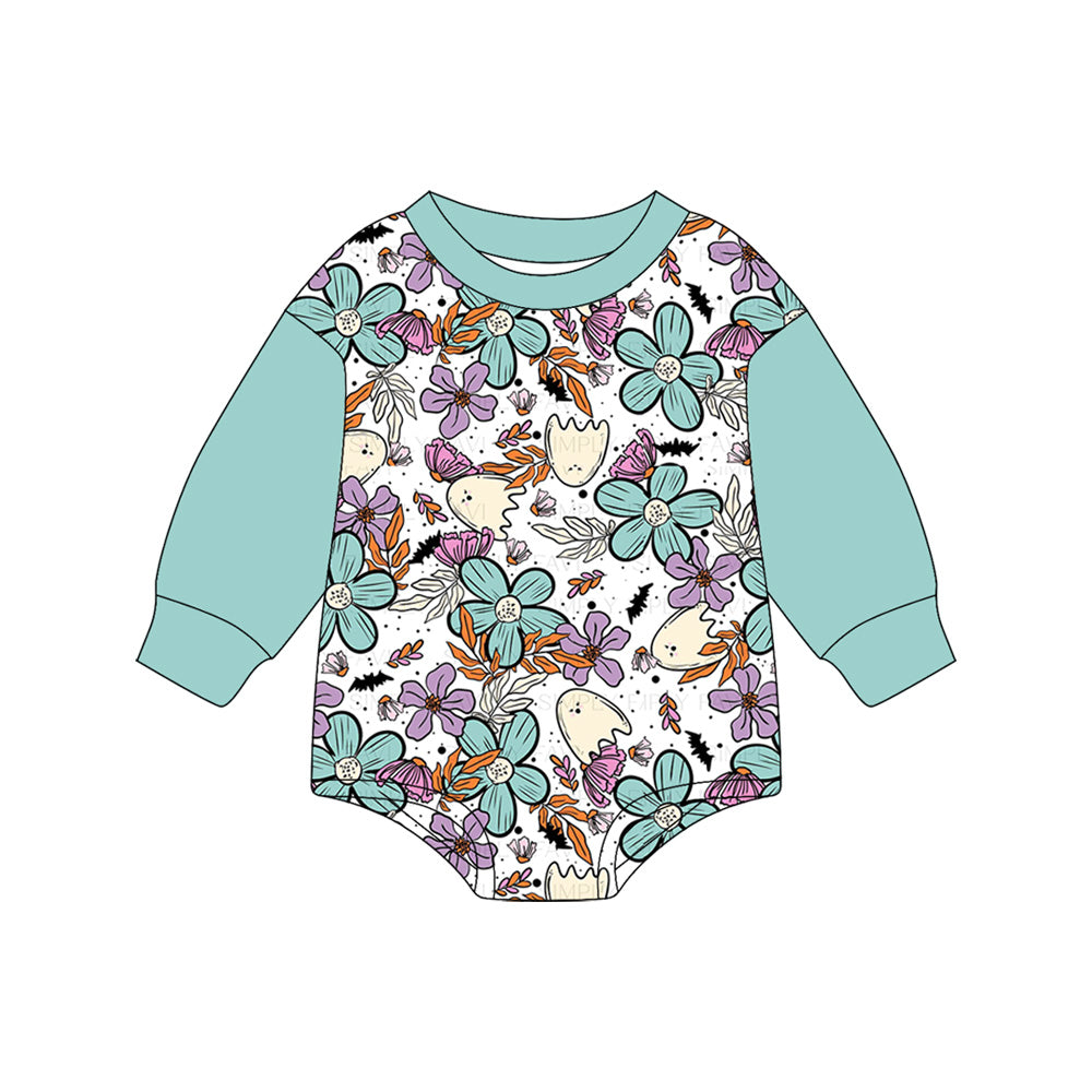 7.5LR2371 Colorful flower long-sleeved toddler clothes