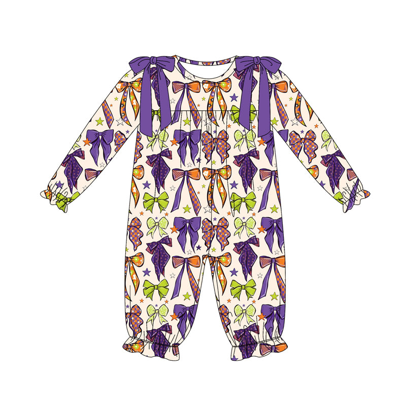 7.7LR2404 Purple bow long-sleeved toddler clothes