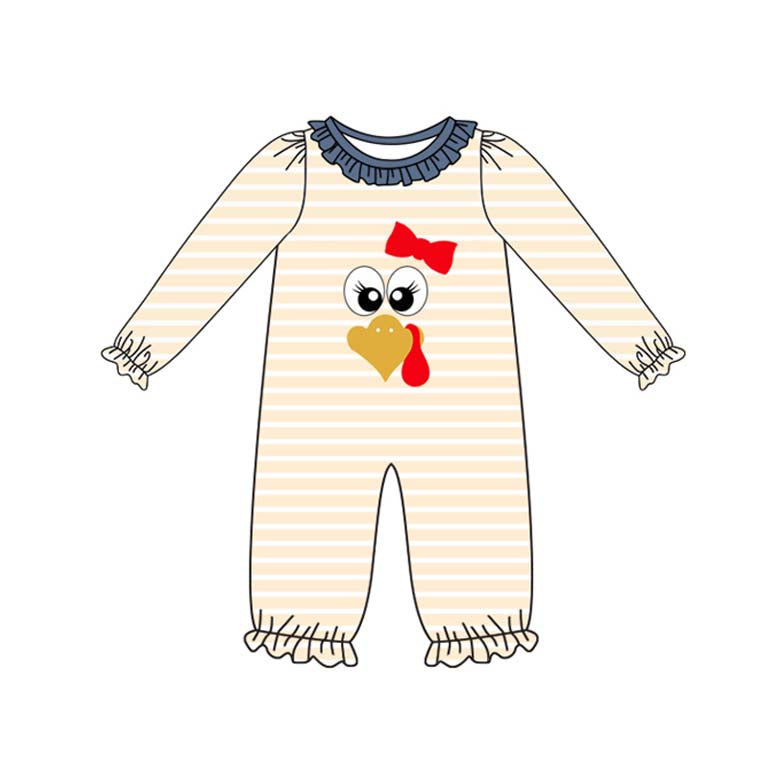 7.17LR2424 Cartoon Girls Striped Toddler Clothes