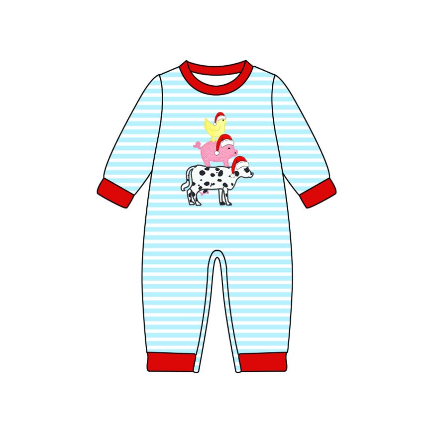 7.17LR2429 Boys Cow Stripe Long Sleeve Toddler Clothes