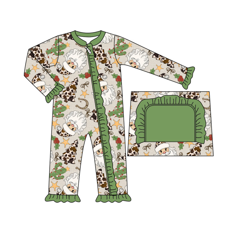 7.29LR2451 Santa Claus green toddler clothes