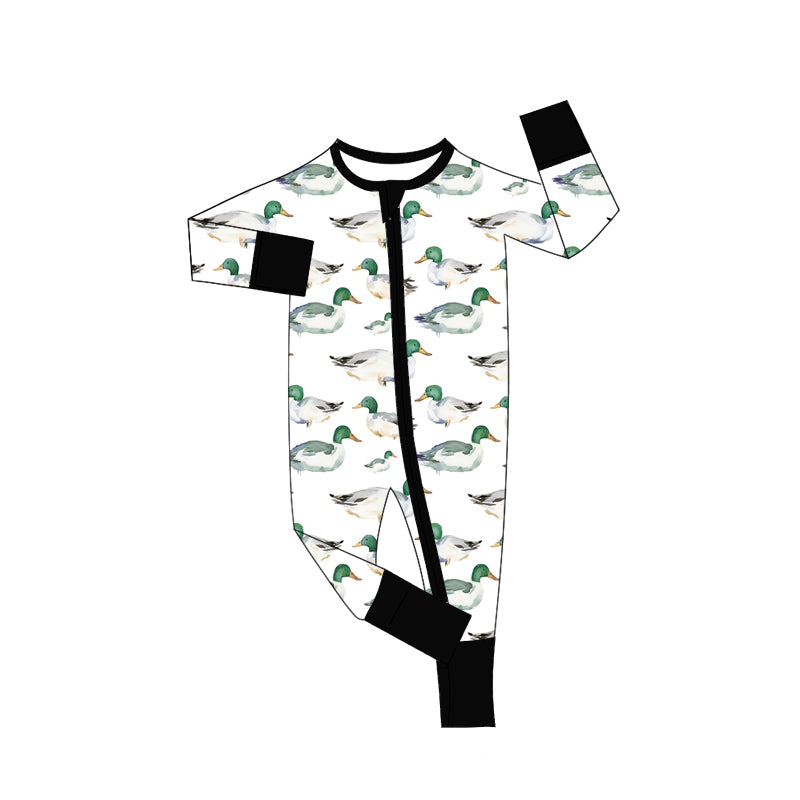 7.28LR2499 Cartoon Duck Zippered Toddler Clothes