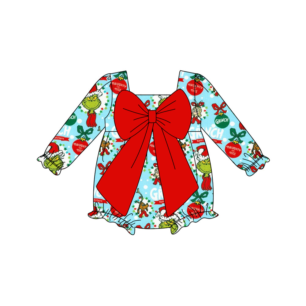 X821LR2575grinch bow baby clothes