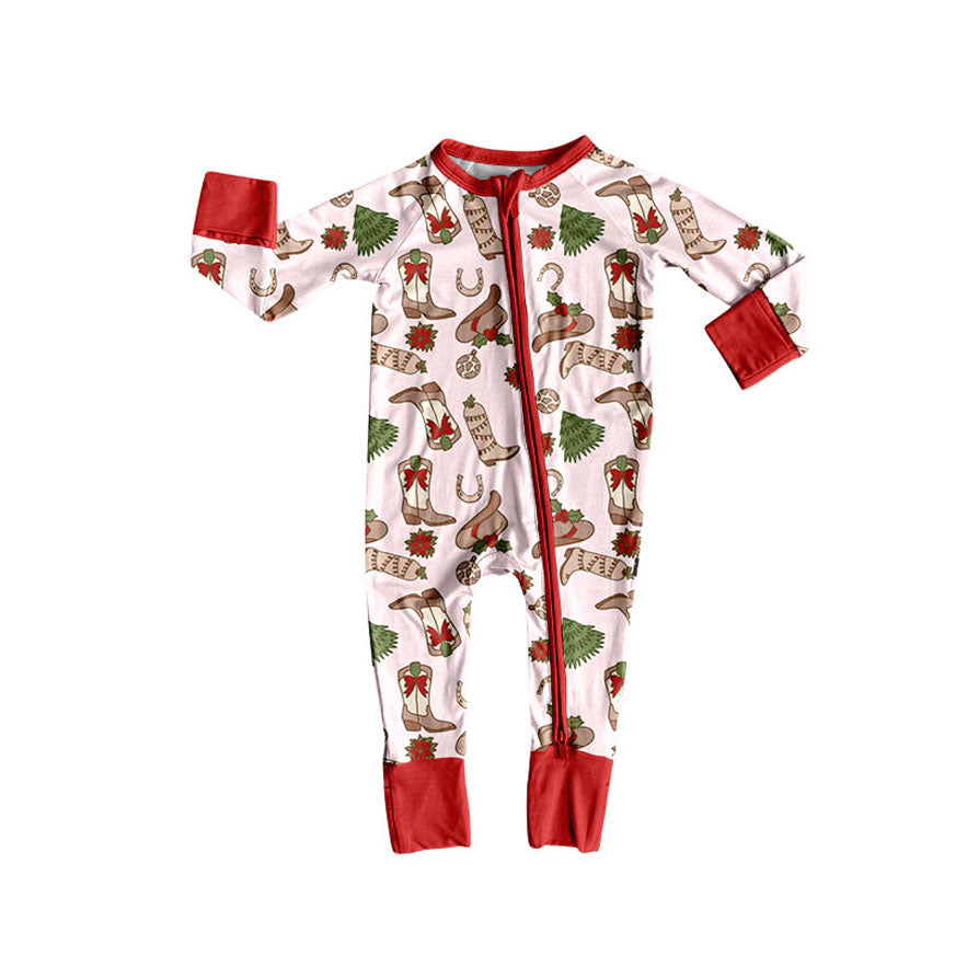 X820 LR2584 Boots Christmas Tree Long Sleeve Toddler Clothes