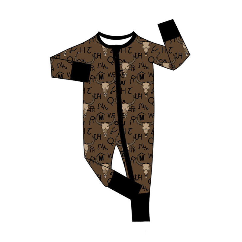 X825 LR2591 brown long-sleeved toddler clothes