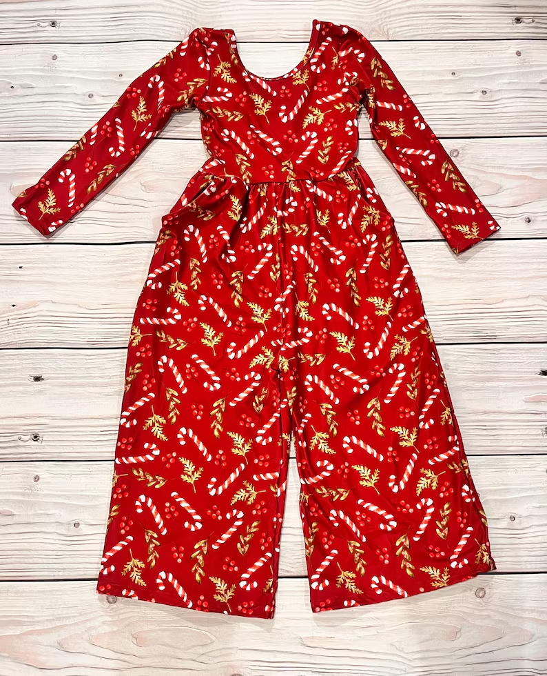 X826 LR2609 red long-sleeved jumpsuit