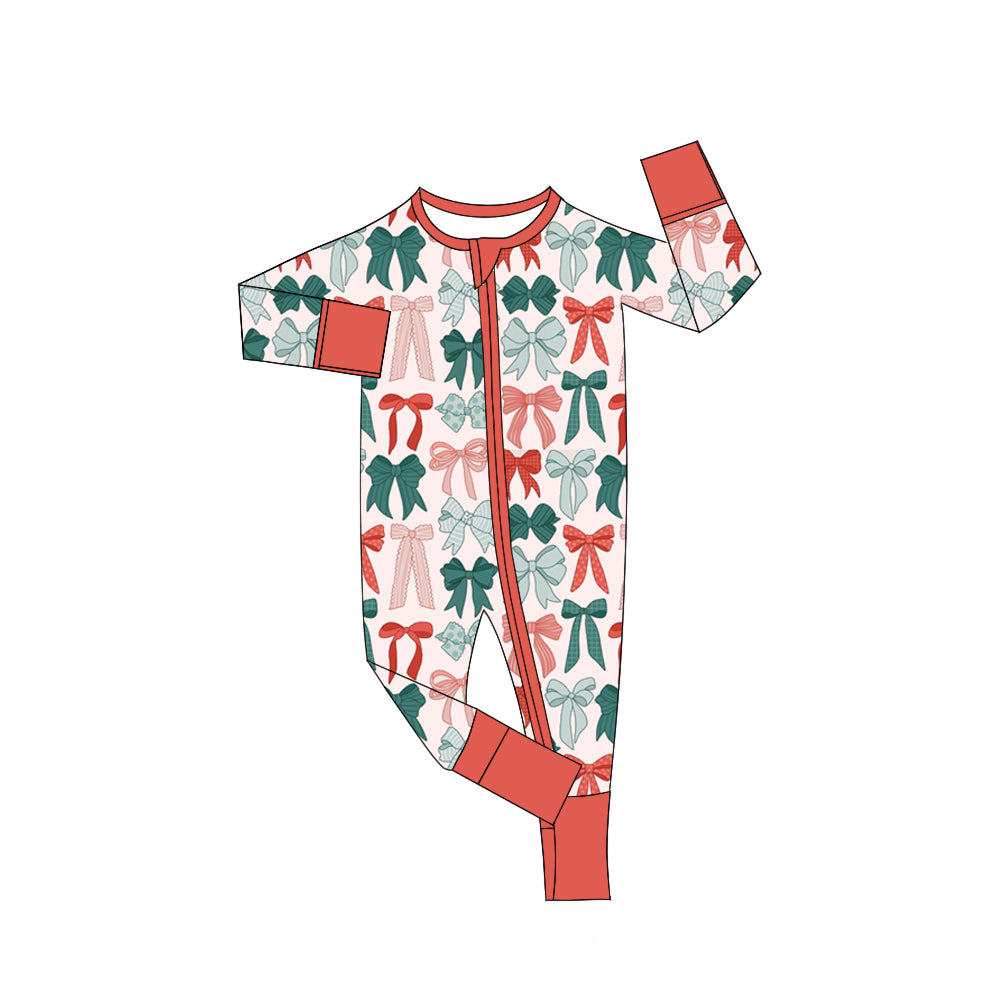 X906 LR2623 Red Bow Long-Sleeved Toddler Clothes