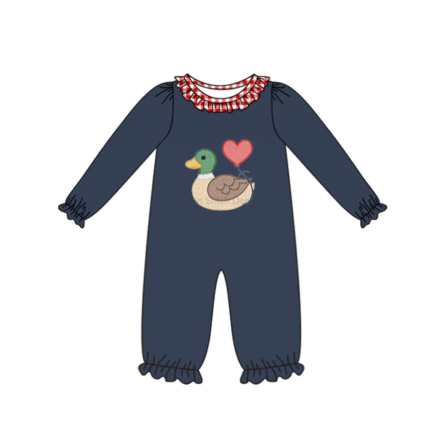 X925 LR2720 Duck Heart Long-Sleeved Toddler Clothes