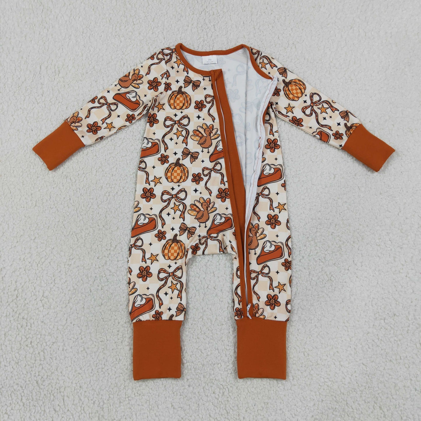 NEW RTS NO MOQ milk silk LR3120 Baby Girls Ghost Bow Halloween Two Way Zipper Convertible Rompers