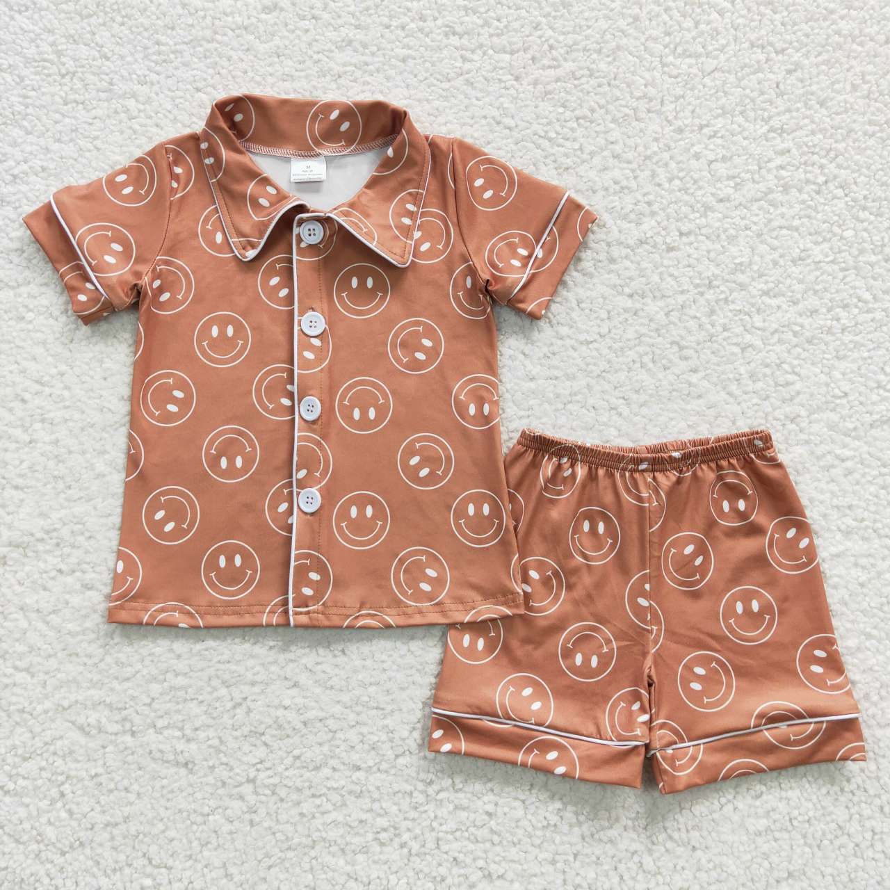 hippie smiley boys pajamas kids summer sets