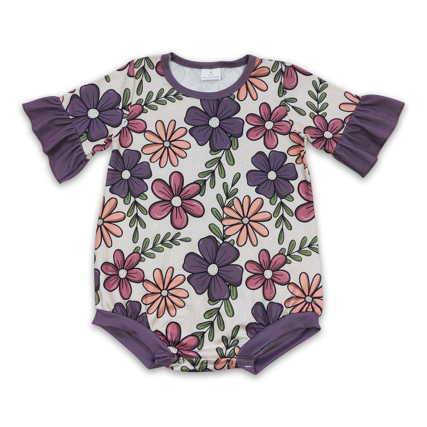 4.24SR0168 Short-sleeved toddler clothes with small flowers
