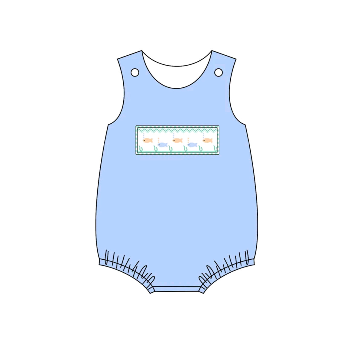 SR27489 blue fish toddler clothes