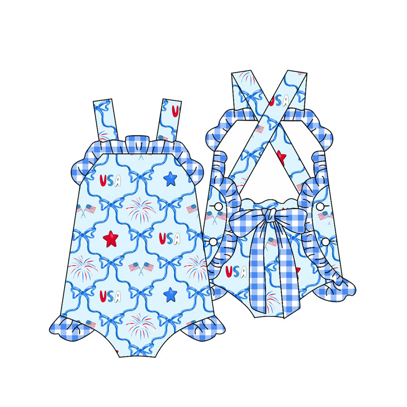 3.1SR2787 Blue Bow Toddler Clothes