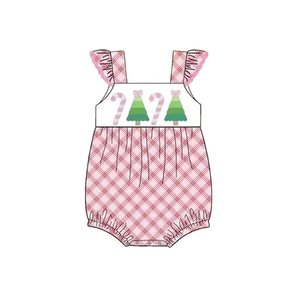 6.10SR3168 Christmas tree pink candy toddler clothes
