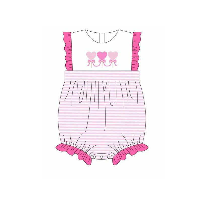 X10.31 SR3286 Heart-Shaped Pink Romper
