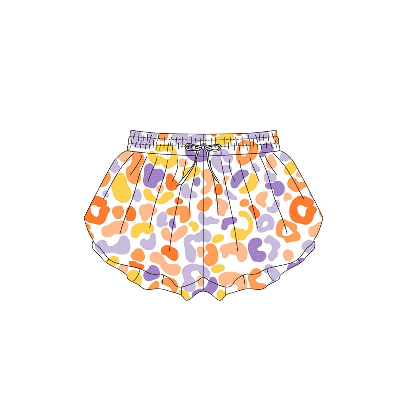 3.31SS0594 Orange leopard print shorts