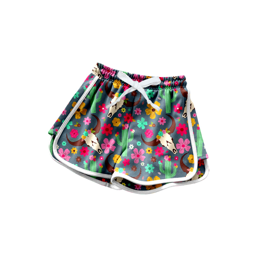 4.15SS0606 floral cow shorts