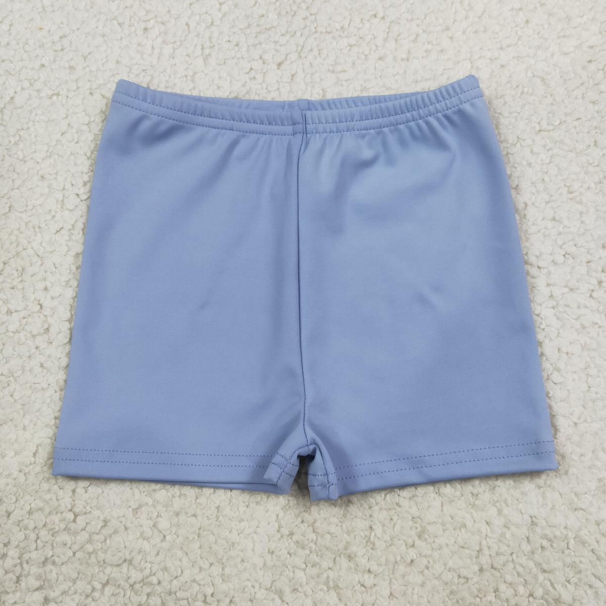 RTS NO MOQ yoga fabric SS0831 Baby Girls Blue Yoga Active Shorts Bottom