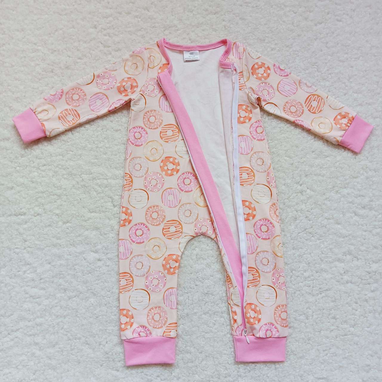 4.15zipper romper Donut jumpsuit baby kids clothes