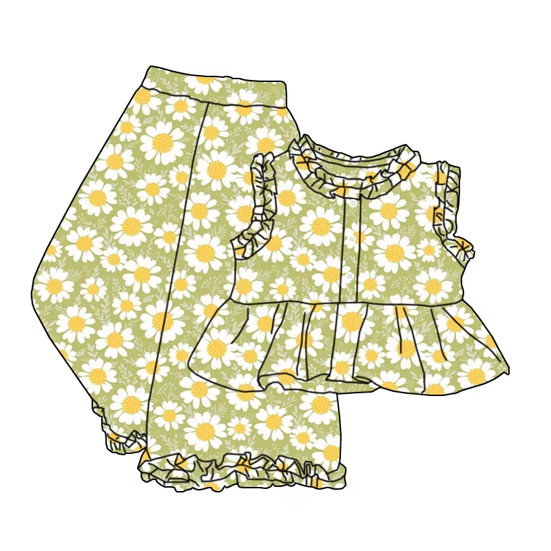 6.21 Chrysanthemum Short Sleeve Long Pants Set