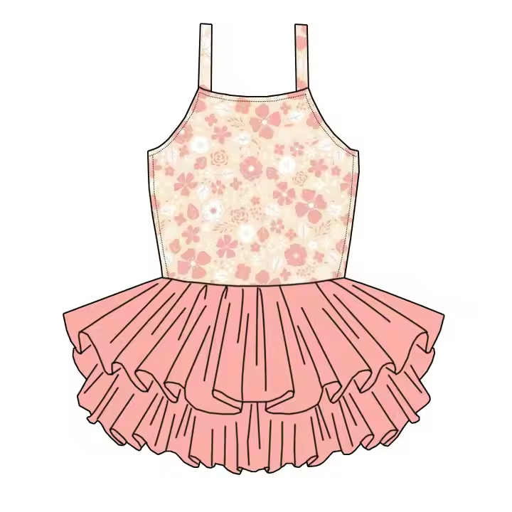5.22 Orange Floral Sling Dress