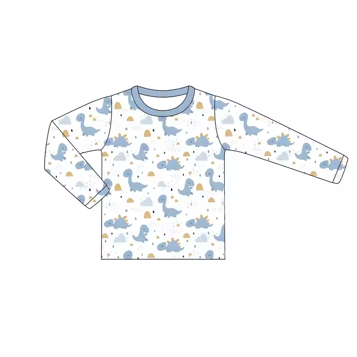6.25 Dinosaur Boys Blue Top