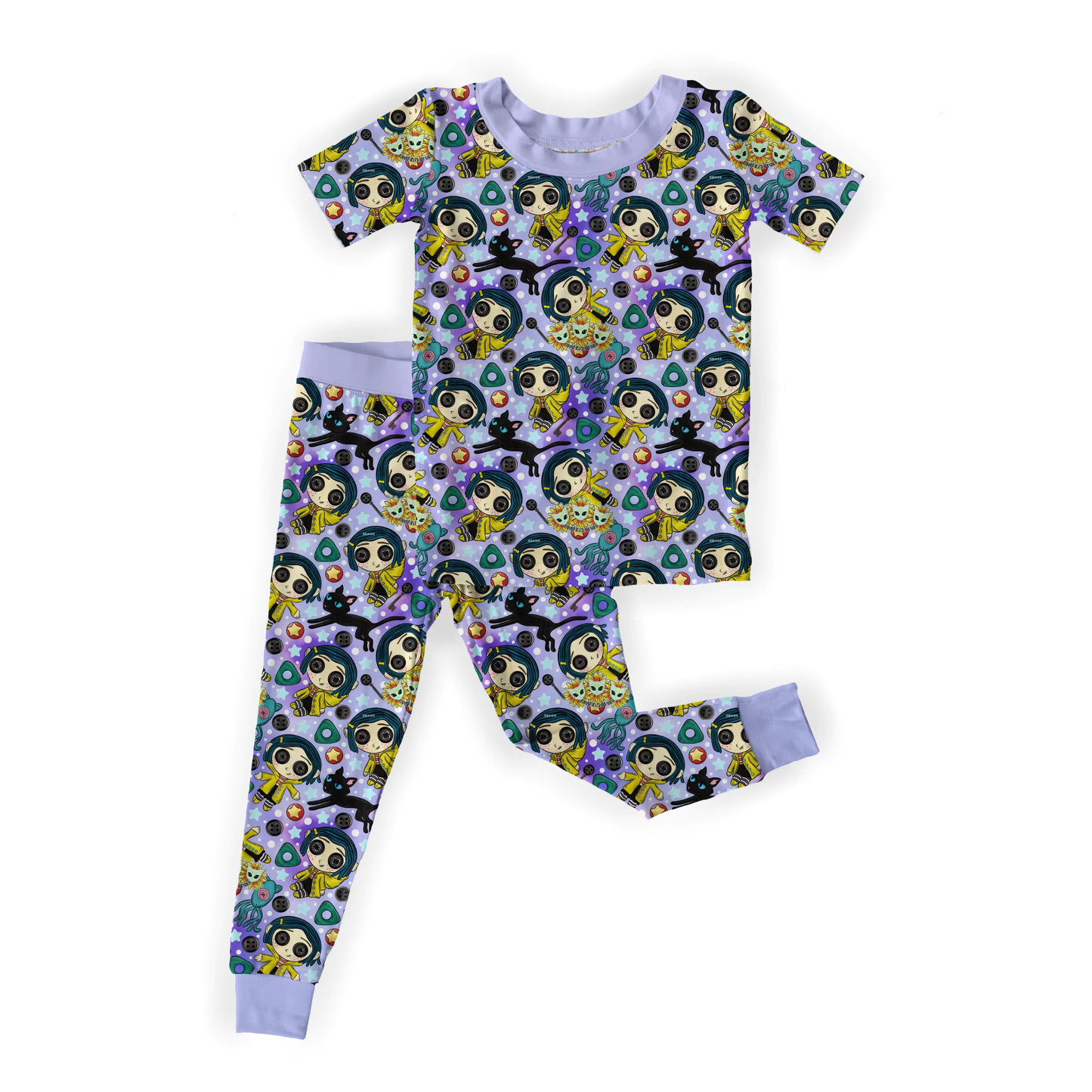 6.25 Halloween cartoon doll short-sleeved trousers suit