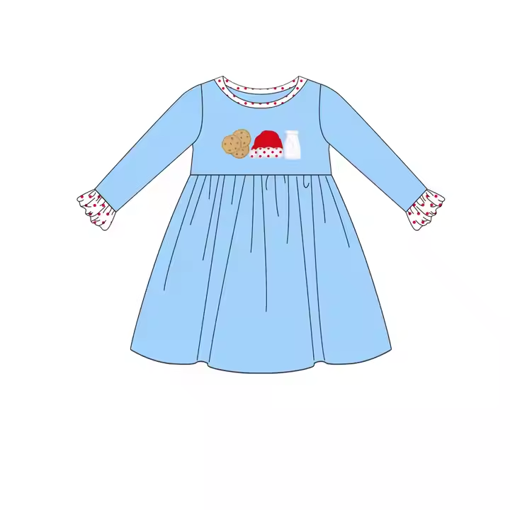 6.14 Santa Claus Cookie Long Sleeve Dress