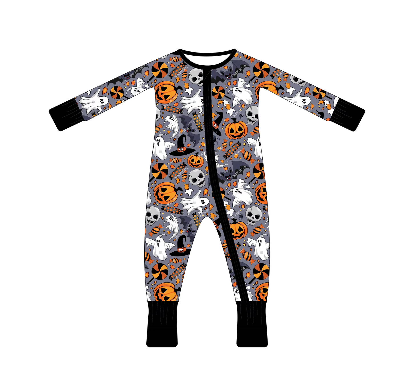 6.16 Halloween cartoon pumpkin long-sleeved toddler clothes