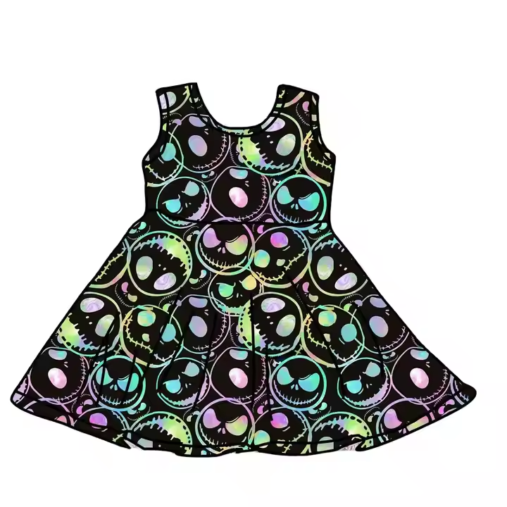 6.12 Halloween colorful horror cartoon dress