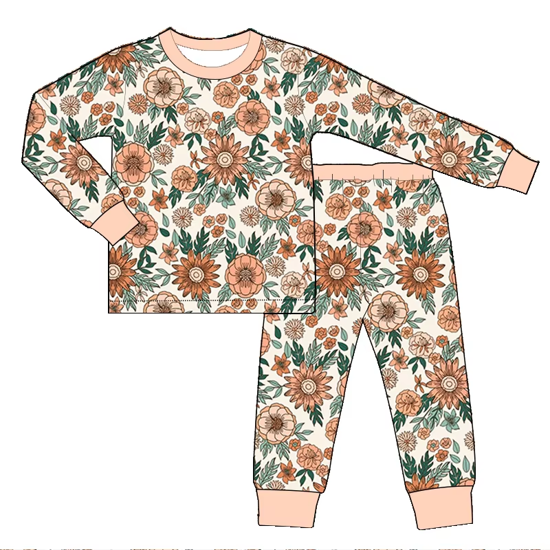 6.25 Flower long sleeve trousers suit