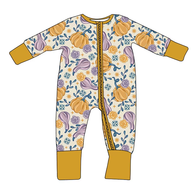 6.18 Pumpkin Orange Zippered Toddler Clothes