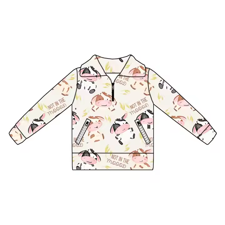 6.17 Cow Cartoon Long Sleeve Top