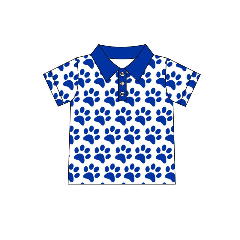7.30Preorder(moq 5)Baby Boys UK Paw Team Short Sleeve Tee Pullovers Polo Shirts Tops