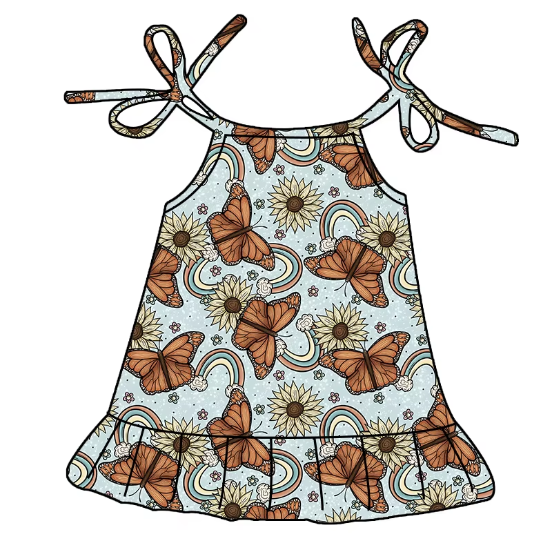 6.21 Butterfly Flower Suspender Dress