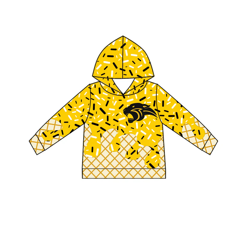 7.1Preorder (moq 5)Baby Boys Long Sleeves Golden Team Hoodies Top