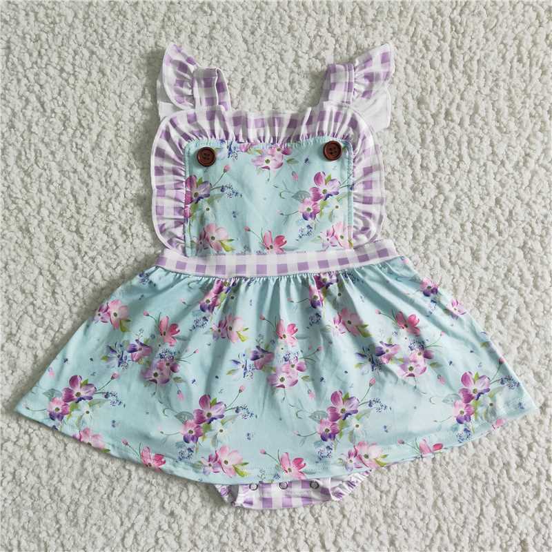 flower girls bubbles baby rompers