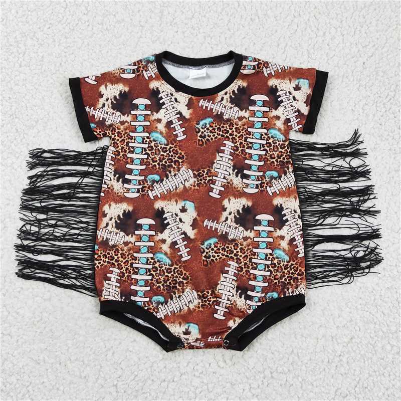 4.17western tassel girls bubbles baby rompers