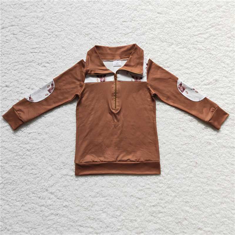 6.3zip pullover boys long sleeve shirt kids tops