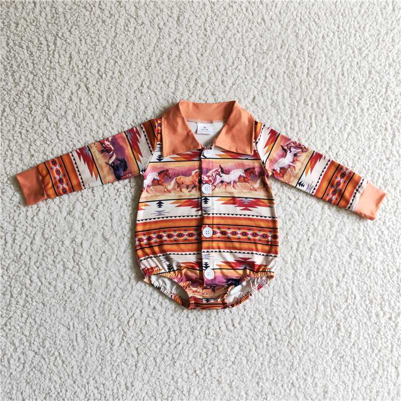 4.19western bubble long sleeve baby romper